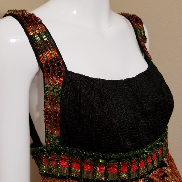 MISSONI (Italy) Beaded Multi-Color Mini Dress - Picture 4 of 7